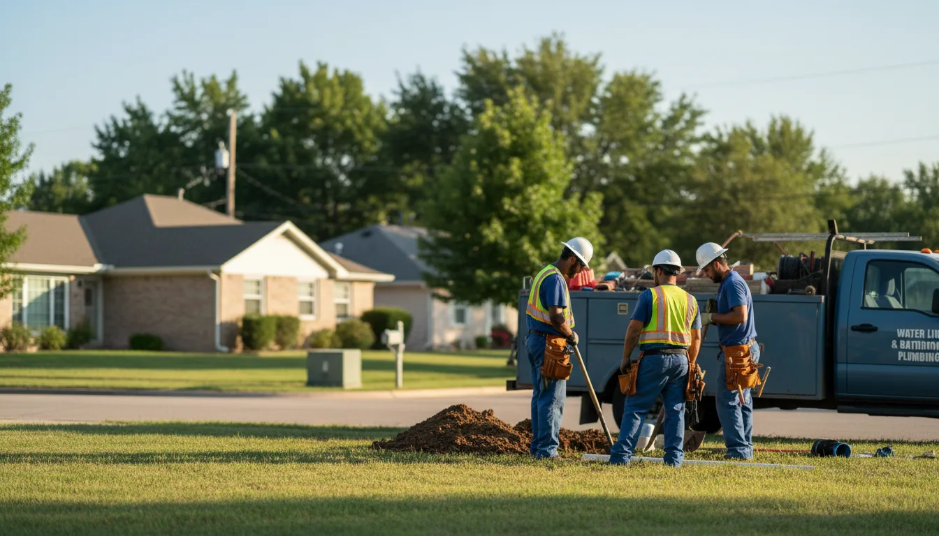 Residential water line and bathroom plumbing service in Wells Tannery, PA